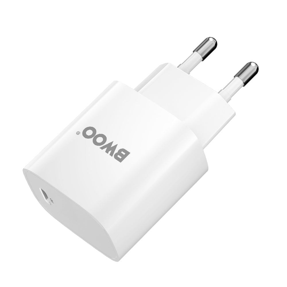 BWOO CDA159 PD wall charger 20W 1x USB-C port + Lightning white