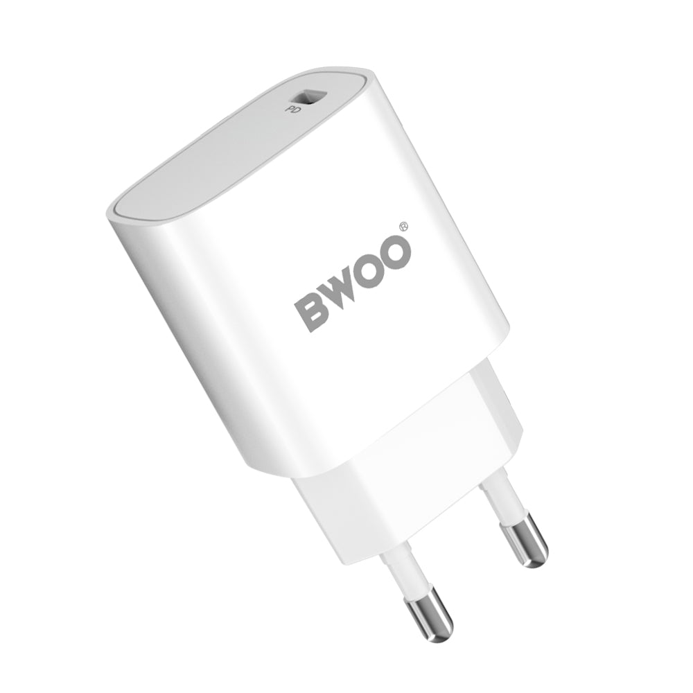 BWOO CDA159 PD wall charger 20W 1x USB-C port + Lightning white
