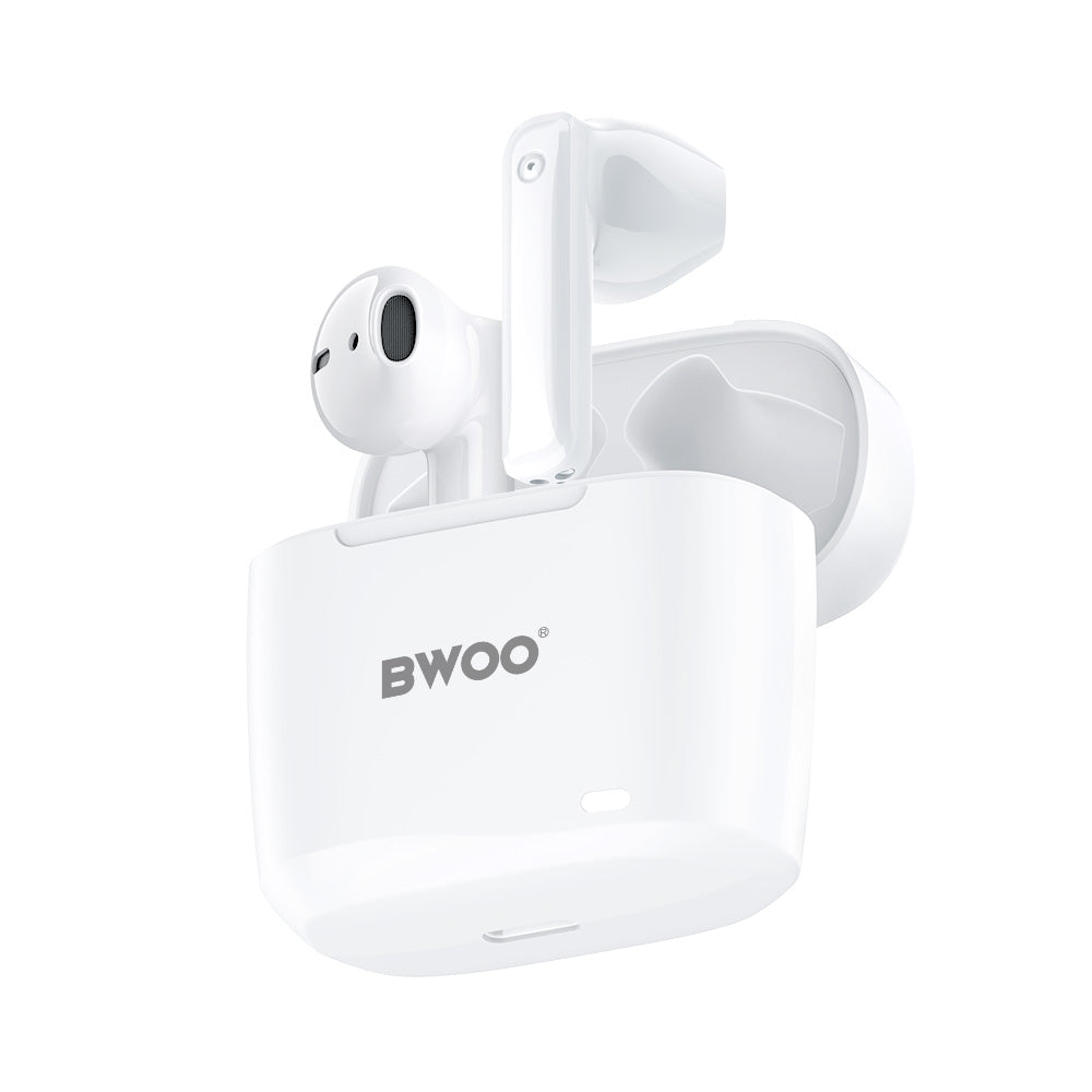Écouteurs TWS BWOO BW94 — Bluetooth 5.3 blanc
