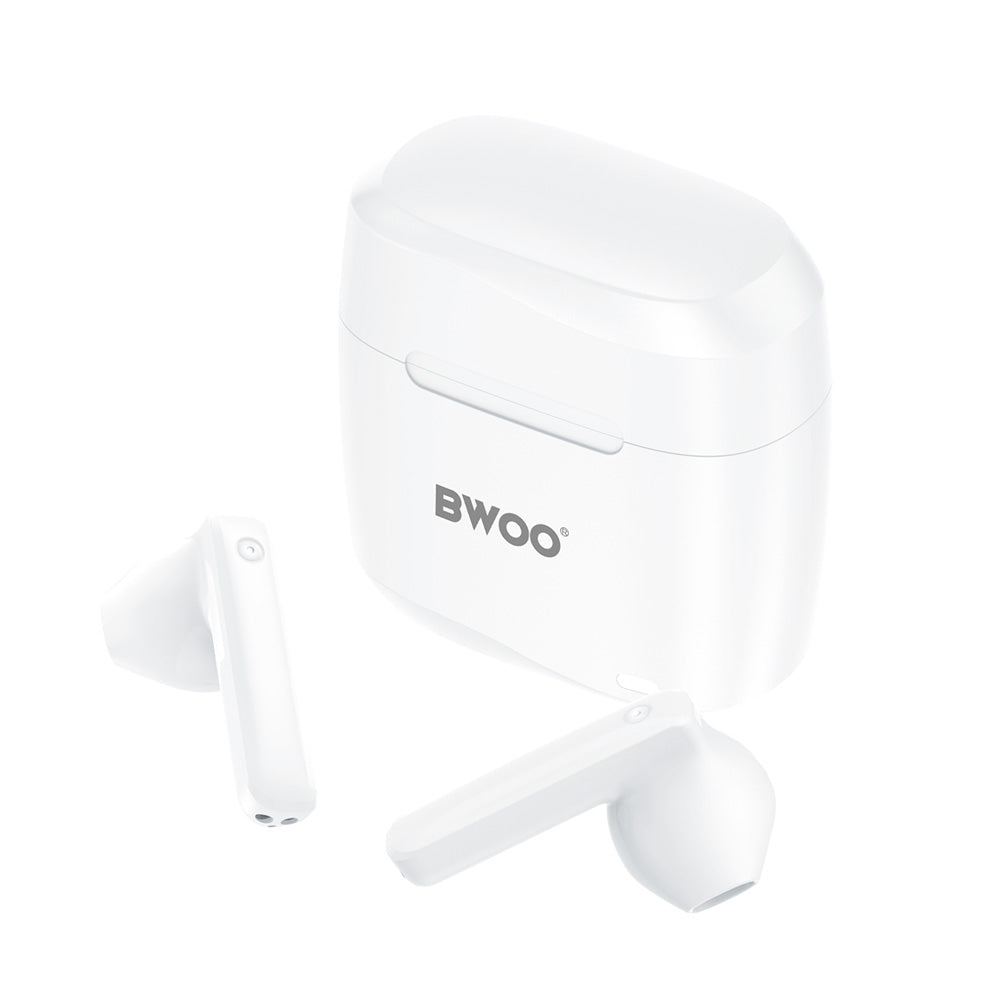 Écouteurs TWS BWOO BW94 — Bluetooth 5.3 blanc