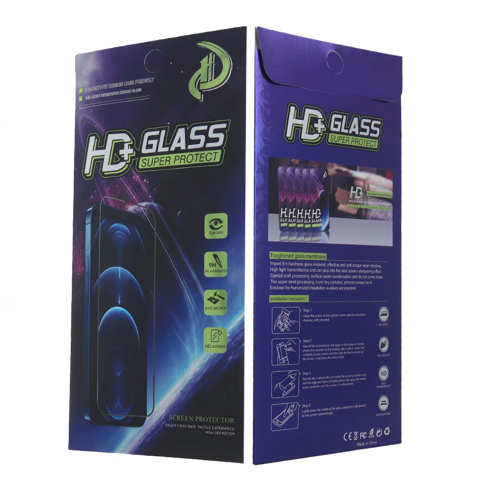 Tempered glass 9D for Huawei P30 Lite black frame