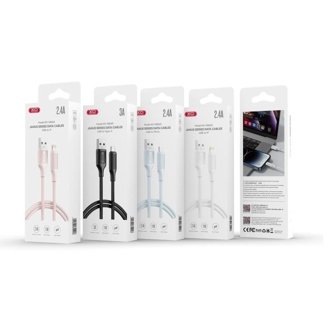 XO cable NB265 USB - USB-C 1,0m 3A biały