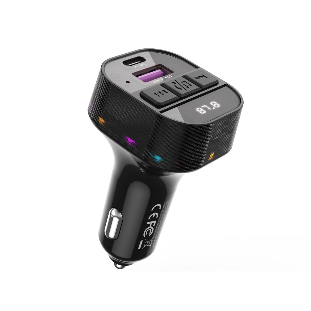 XO transmitter FM BCC17 Bluetooth MP3 car charger 30W black