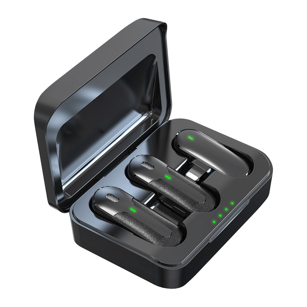 Devia microphone for smartfon Kintone Lightning wireless 2in1 black