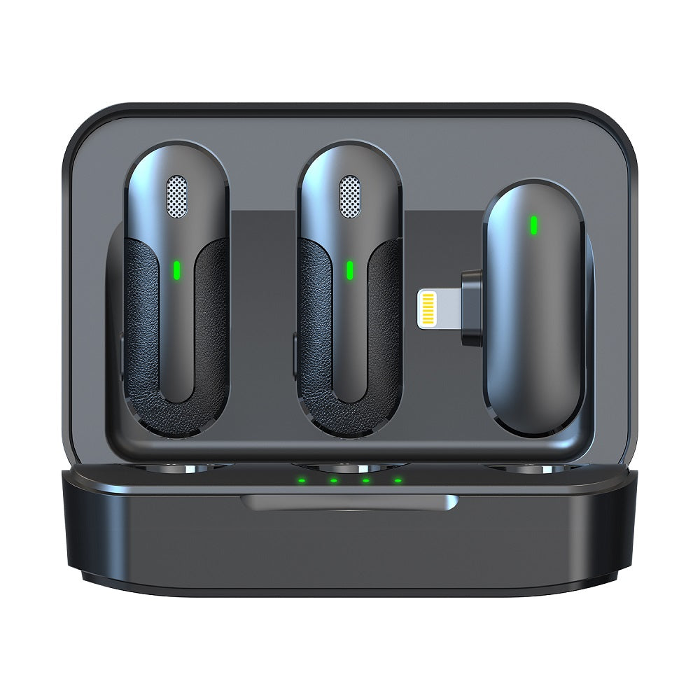 Devia microphone for smartfon Kintone Lightning wireless 2in1 black