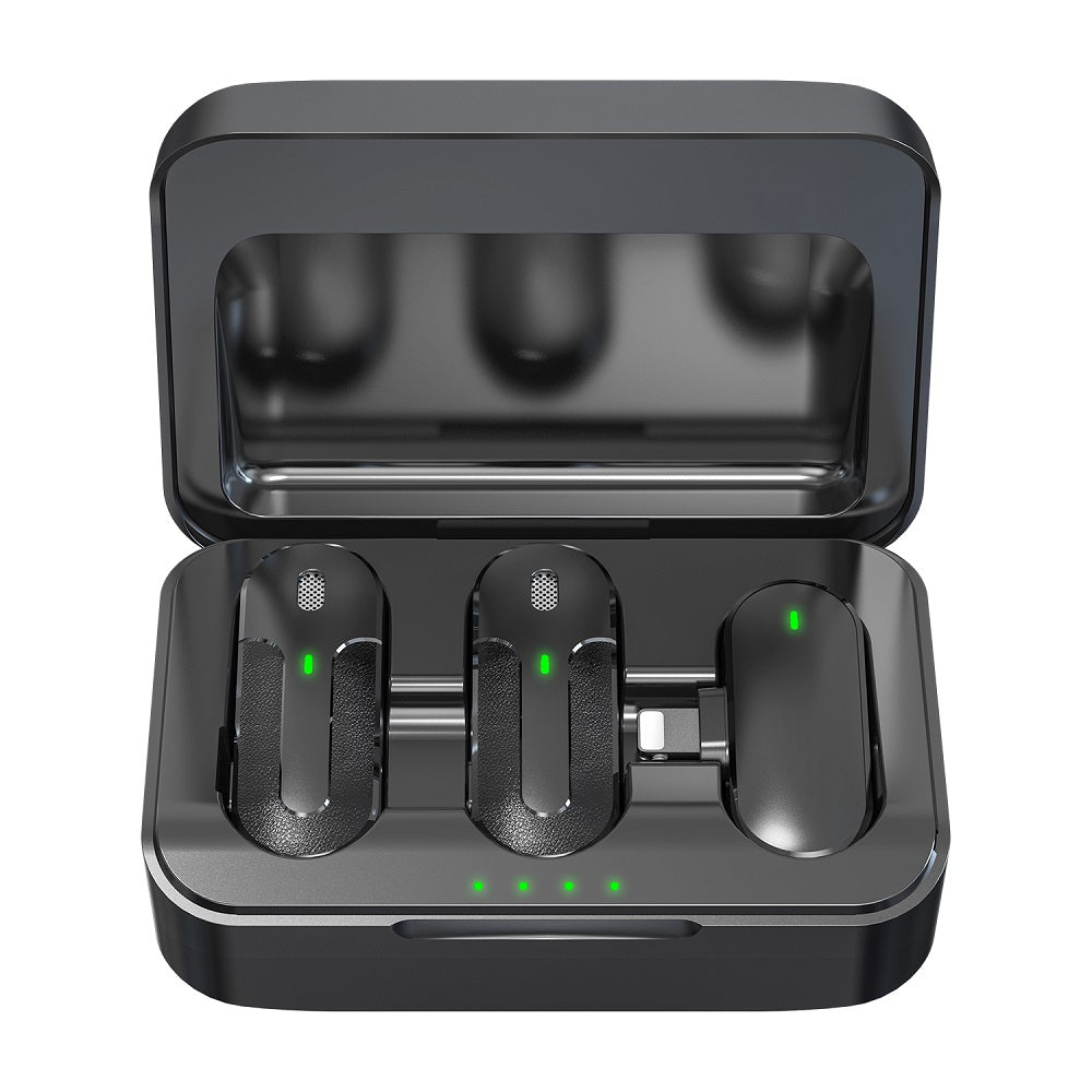 Devia microphone for smartfon Kintone Lightning wireless 2in1 black