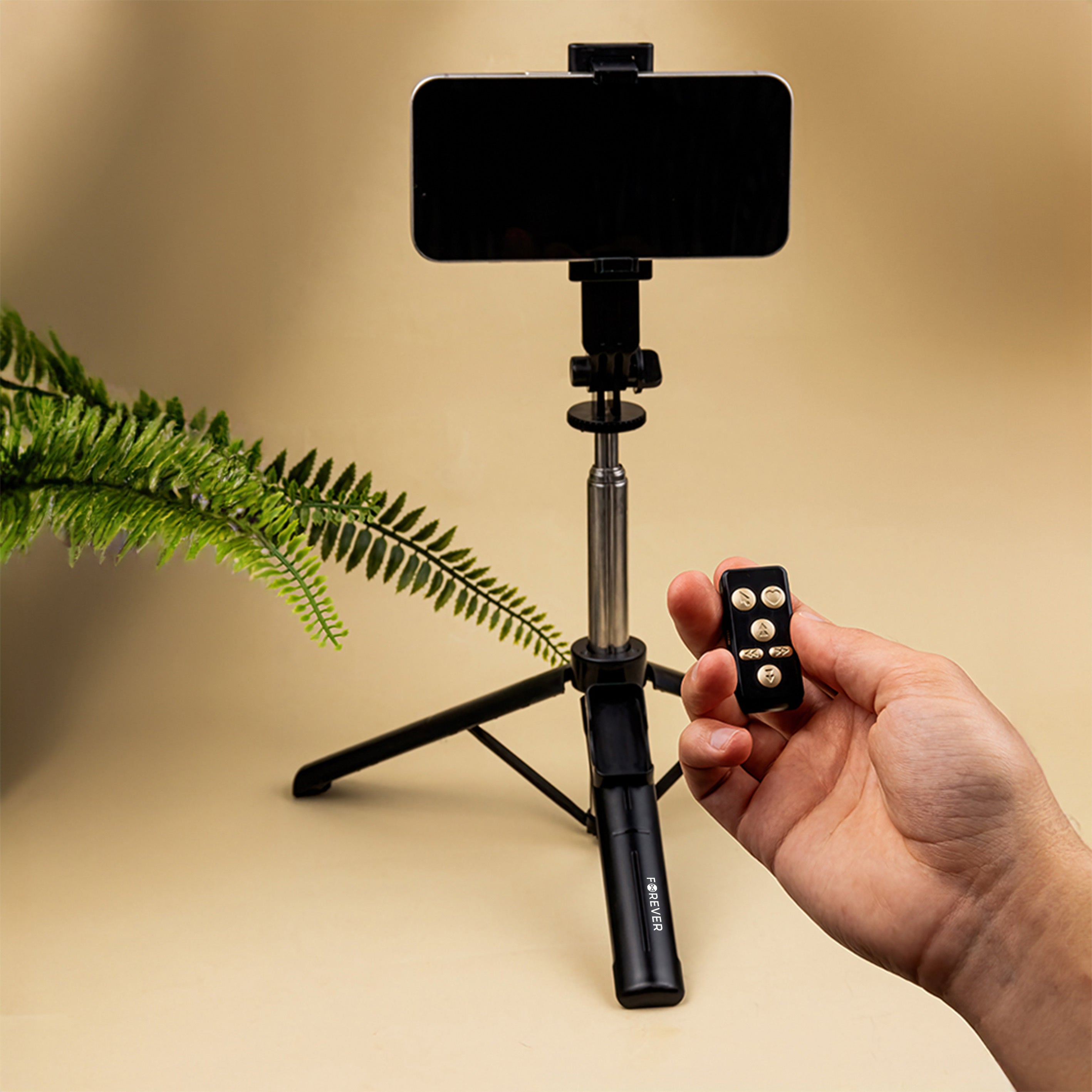 Support Selfie Stick Tripod Forever SST-100 Bluetooth noir