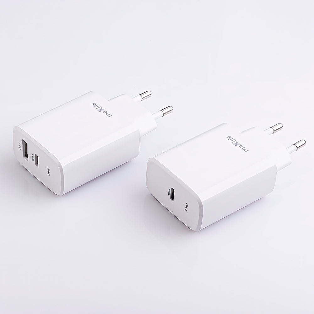 Maxlife MXTC-10-20C PD QC charger 1x USB-C 20W white