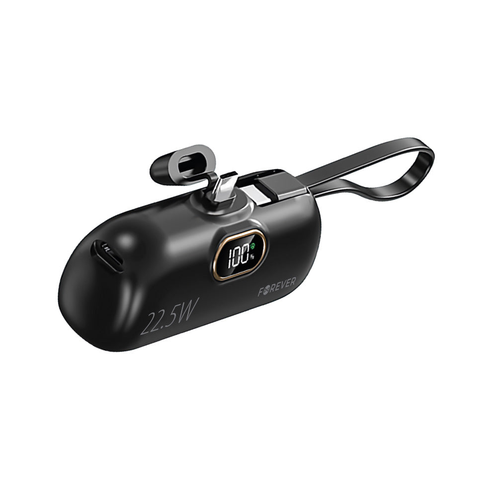 Forever mini power bank MTB-100 22.5W 5000 mAh USB C black