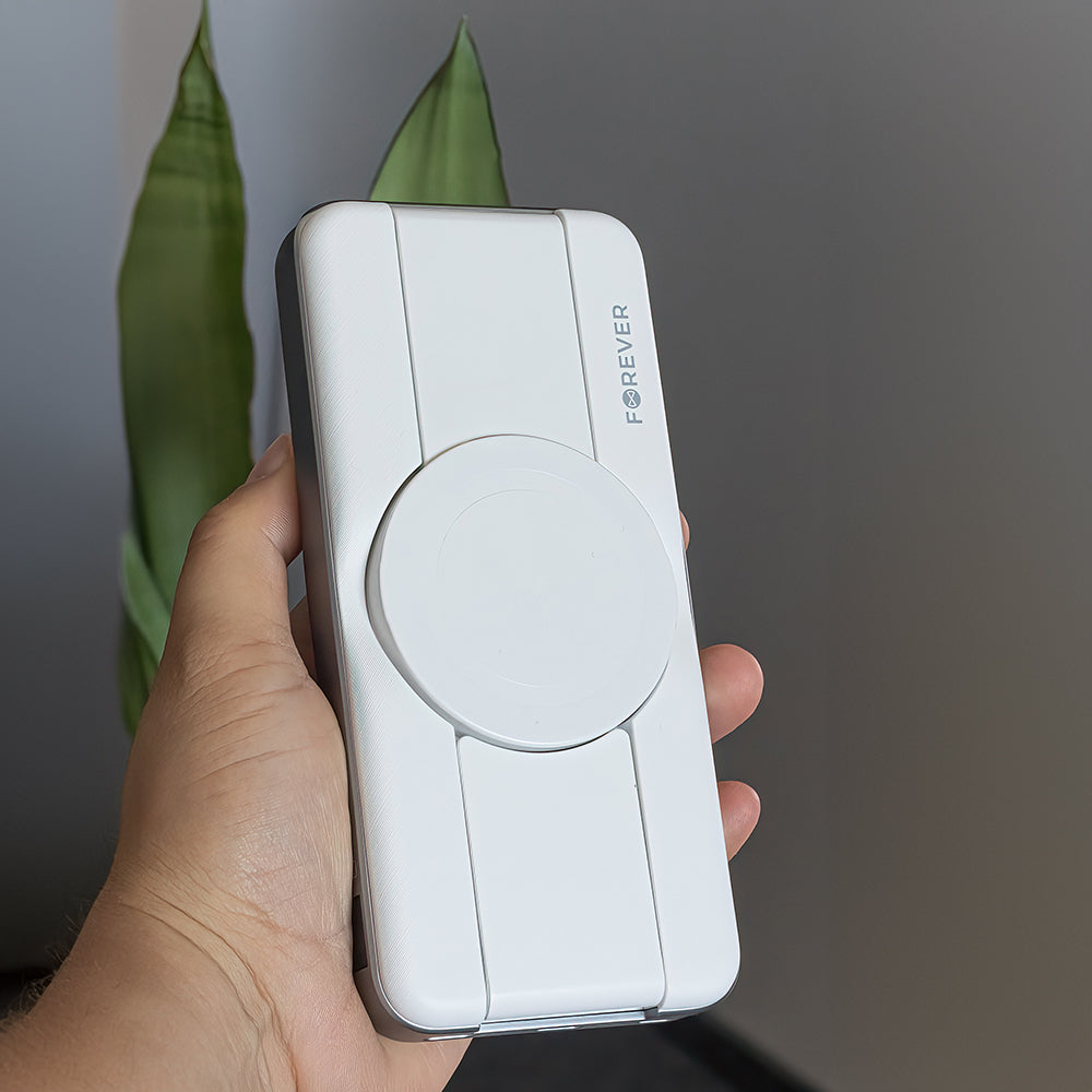 Chargeur Power Bank Forever MATB-300 10000 mAh MagSafe 3-en-1 Blanc