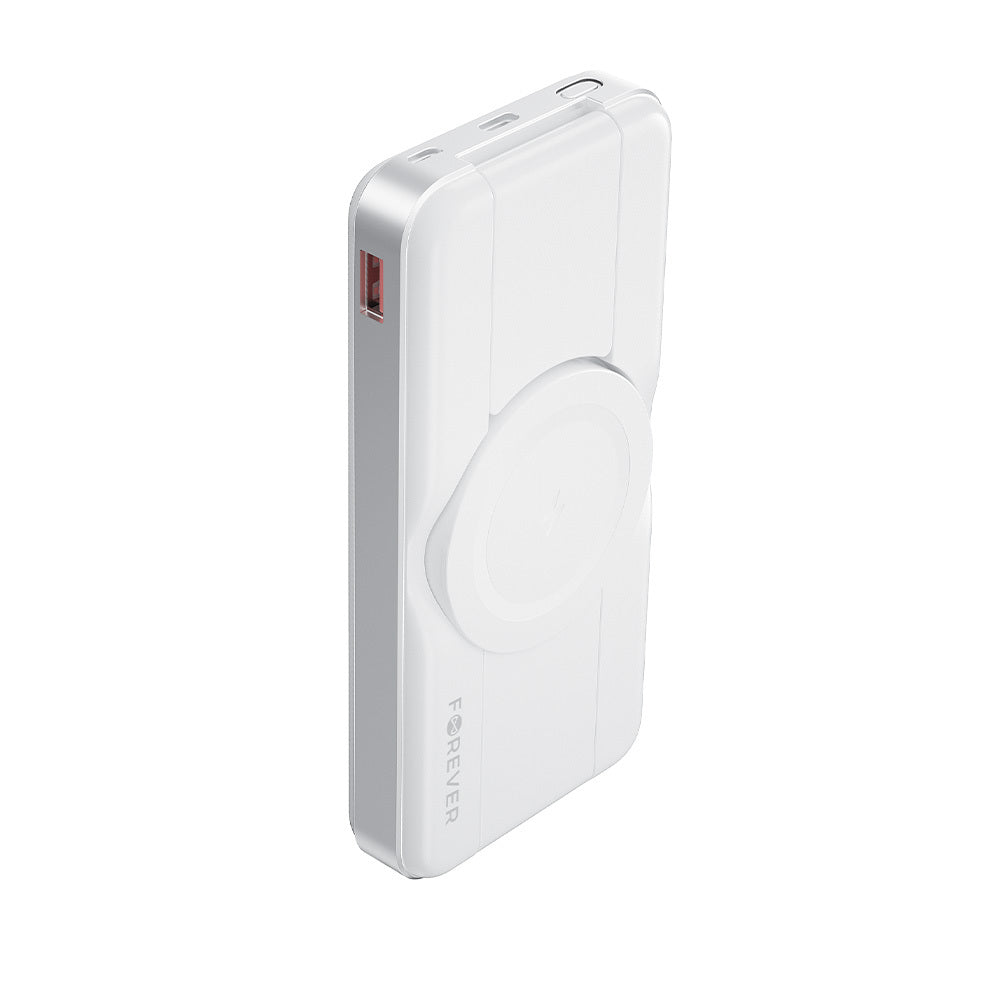 Chargeur Power Bank Forever MATB-300 10000 mAh MagSafe 3-en-1 Blanc