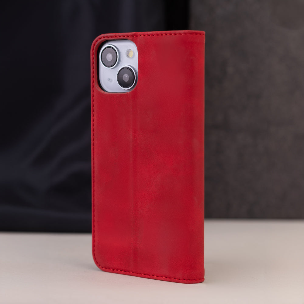 Coque portefeuille TFO pour iPhone 11 — cuir synthétique rouge