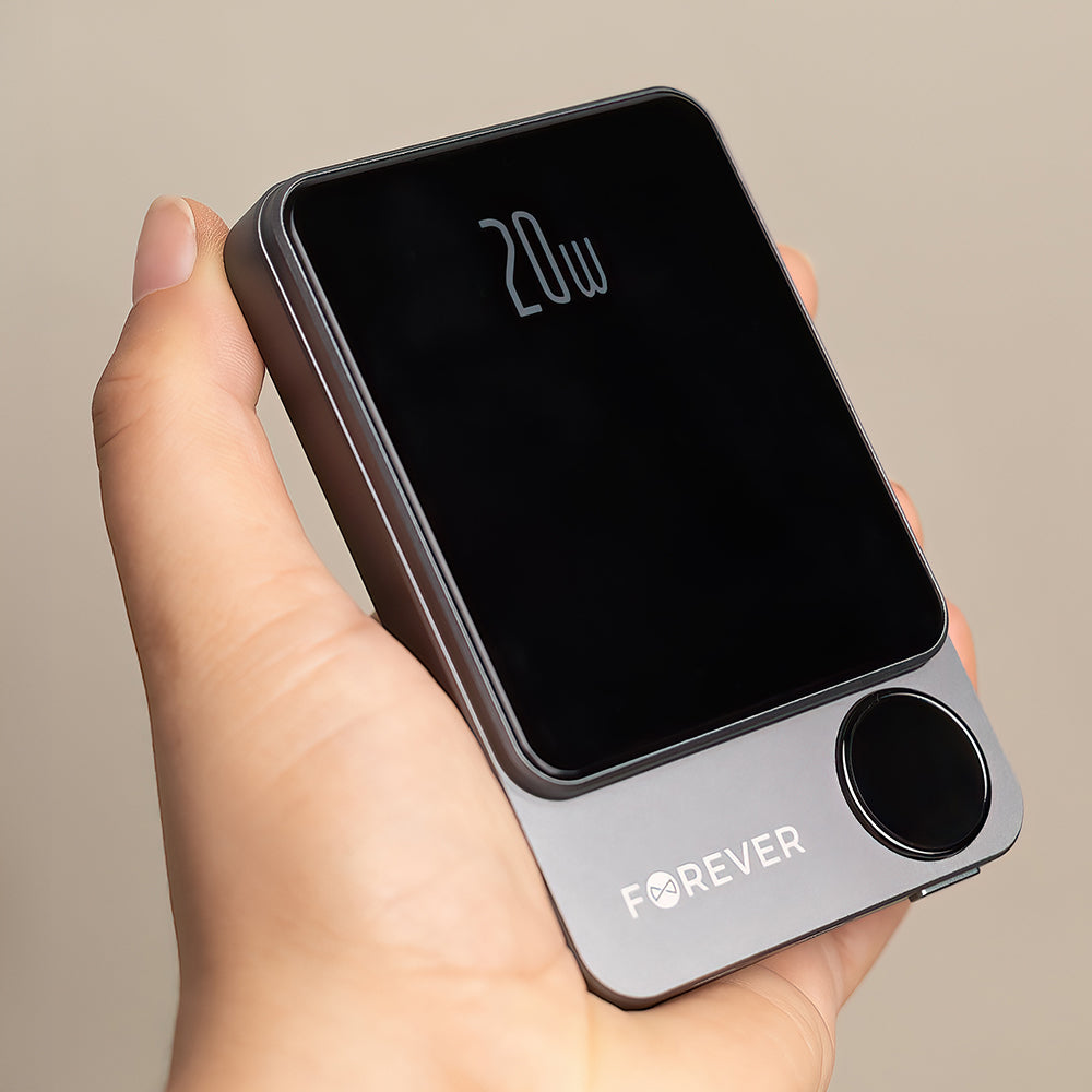 Chargeur sans fil Forever MATB-200 20W PD 5000 mAh MagSafe noir