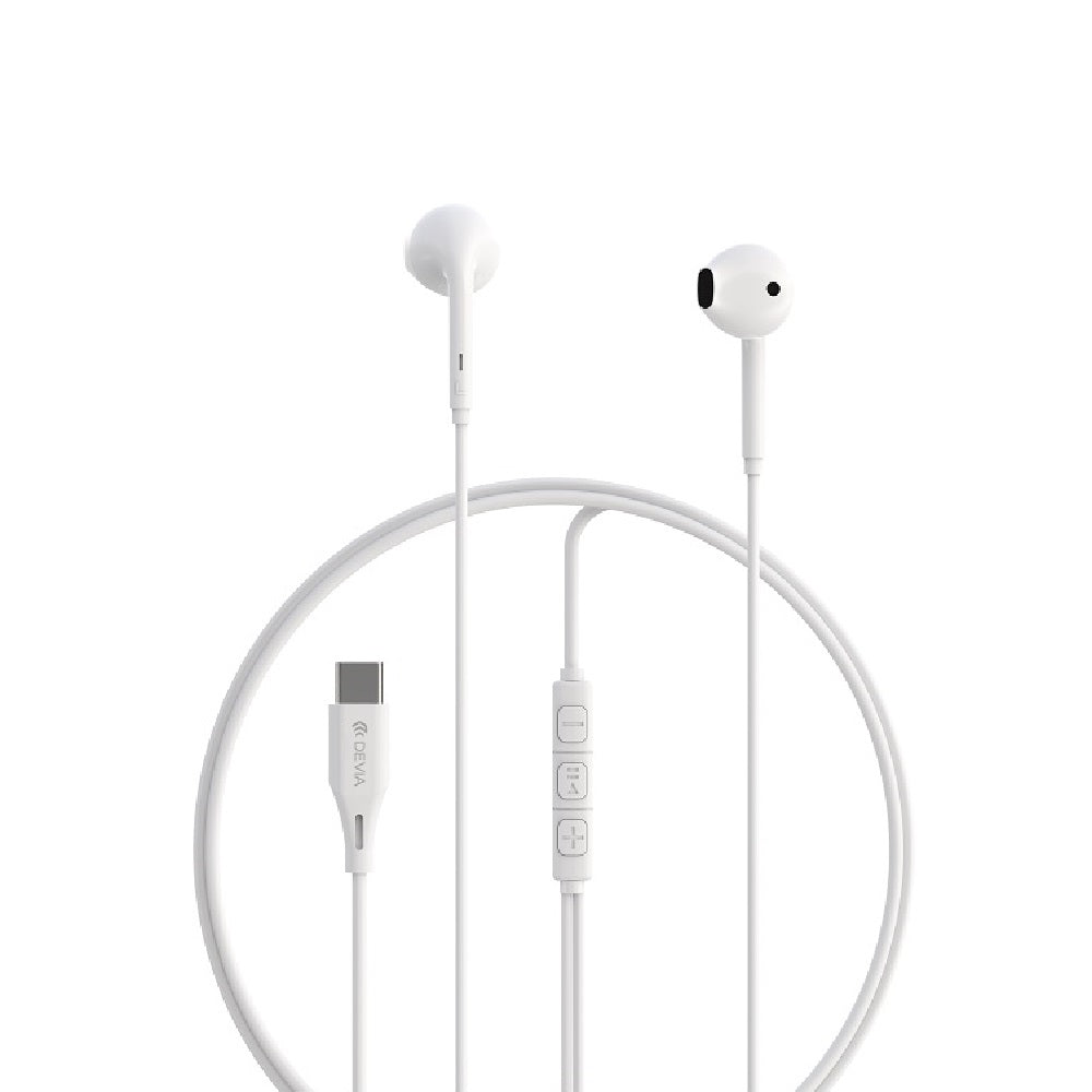 Devia wired earphones Kintone A3 Digital USB-C white