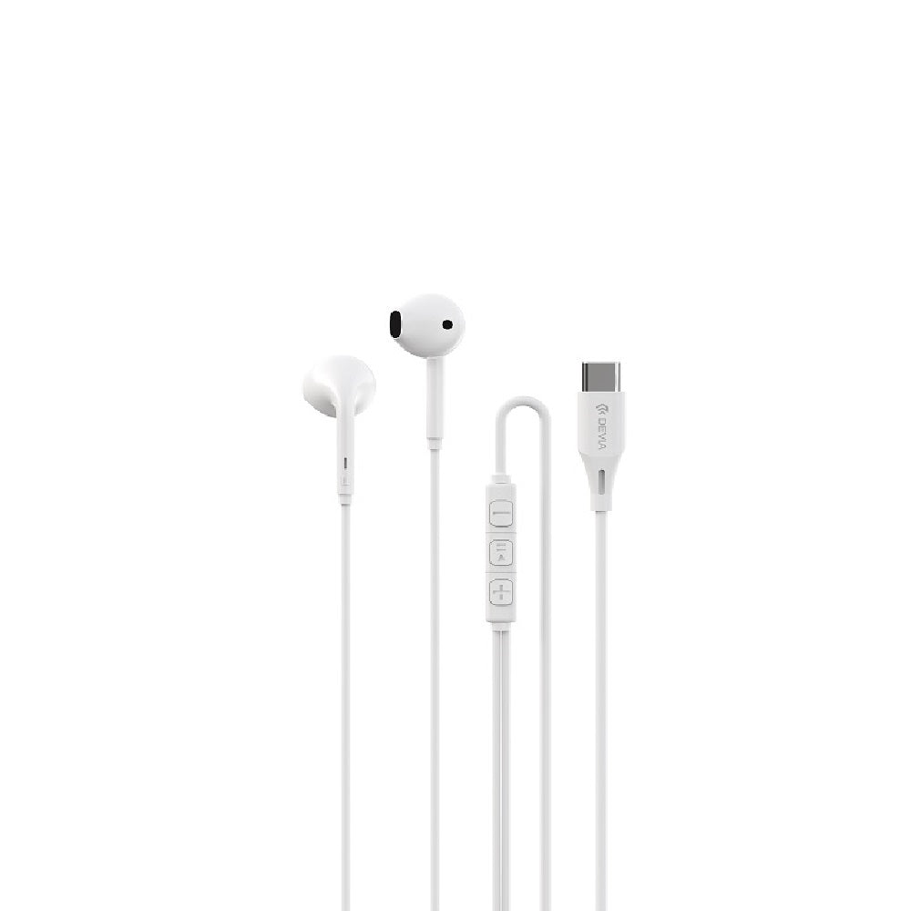 Devia wired earphones Kintone A3 Digital USB-C white