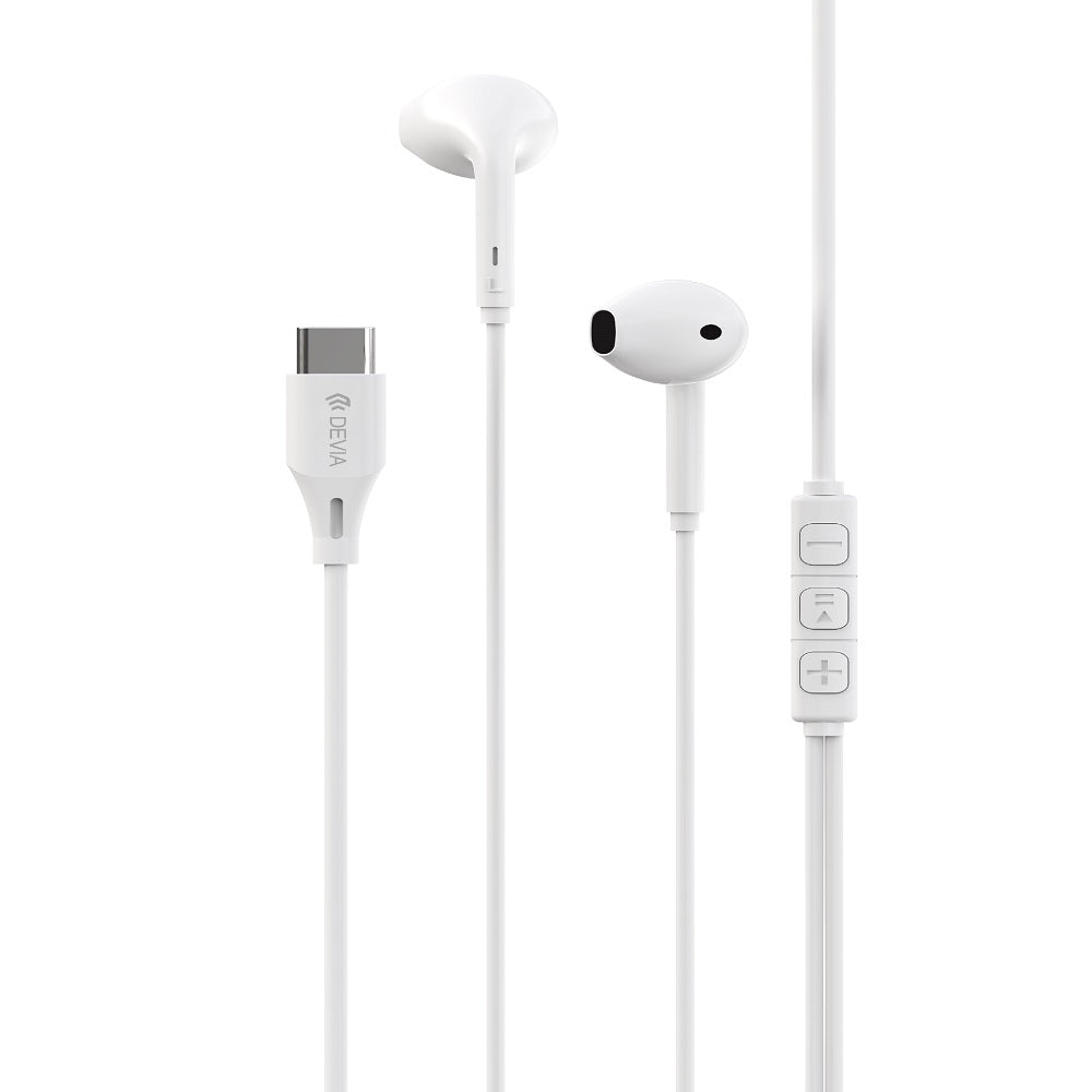Devia wired earphones Kintone A3 Digital USB-C white