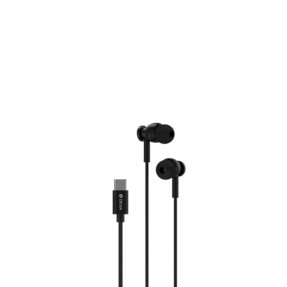 Écouteurs Devia Smart M1 — USB-C Métal Noir