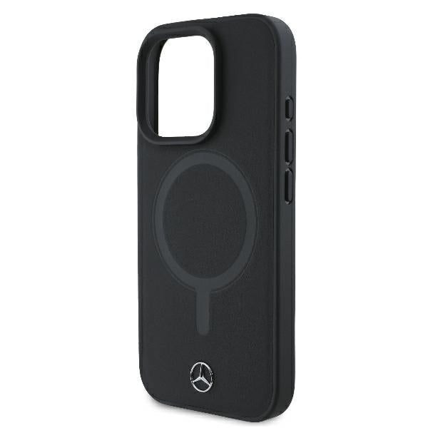 Mercedes case for iPhone 16 Pro 6,3" MEHMP16L23RCMK Hardcase Smooth Leather MagSafe black
