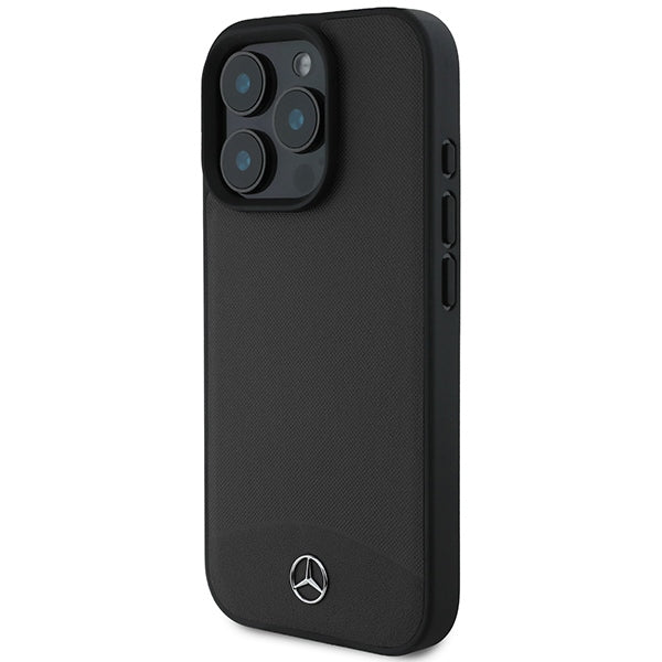 Mercedes case for iPhone 16 Pro Max 6,9" MEHMP16X23RBARK Hardcase Textured And Plain Leather MagSafe black