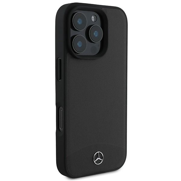 Mercedes case for iPhone 16 Pro Max 6,9" MEHMP16X23RBARK Hardcase Textured And Plain Leather MagSafe black