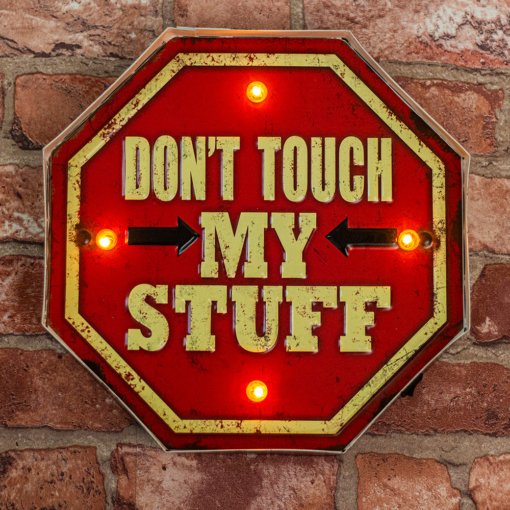 Enseigne LED Rétro Metal Don't Touch Forever Light