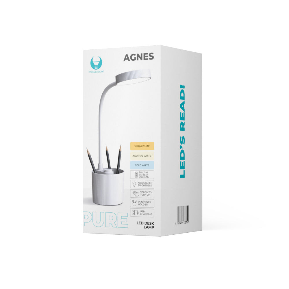 Lampe de Bureau LED 5W Forever Light AGNES — Batterie
