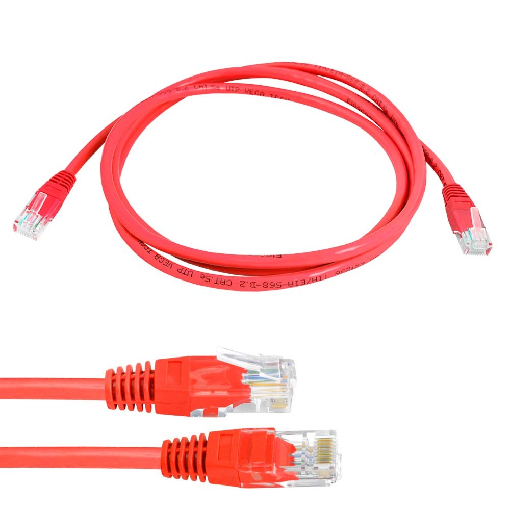 CAT5e UTP Connection network Cable (patchcord) 5m red