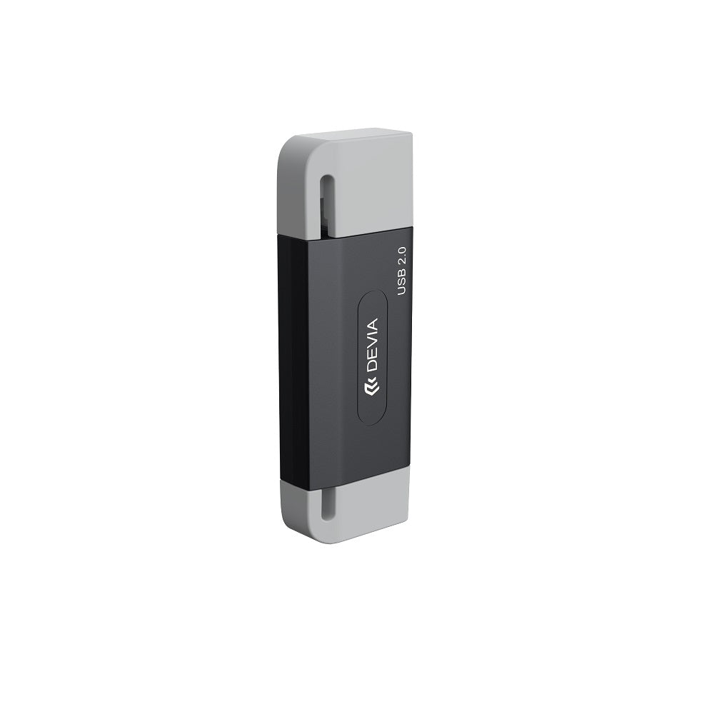 Devia card reader 2in1 EL239 USB/USB-C 2.0 black