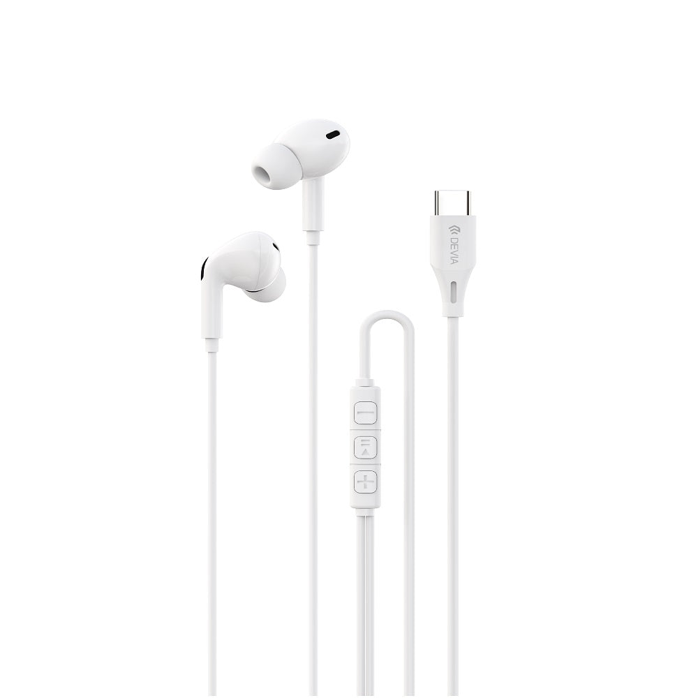 Devia wired earphones Kintone A2 Digital USB-C white