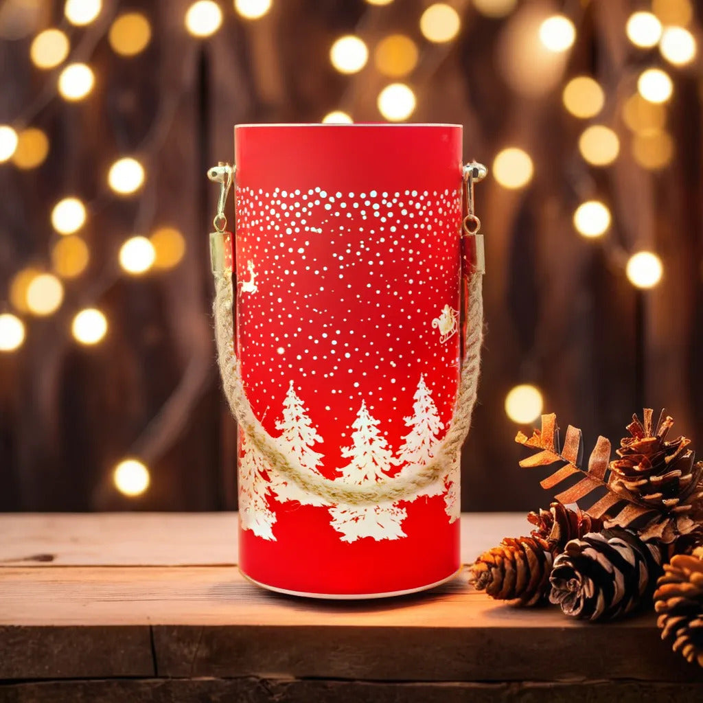 Ampoule LED Lanterne verre FCL-10 rouge-or Forever Light