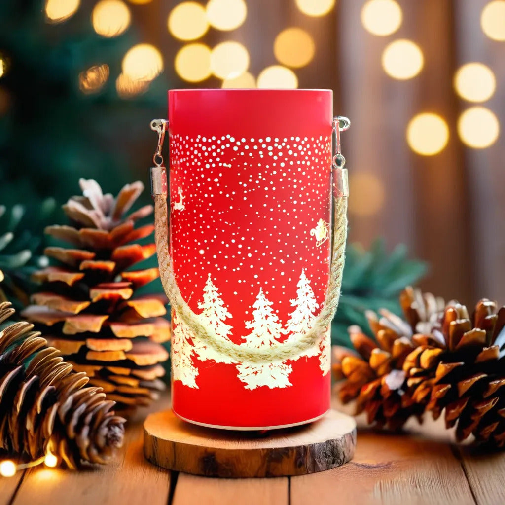 Ampoule LED Lanterne verre FCL-10 rouge-or Forever Light