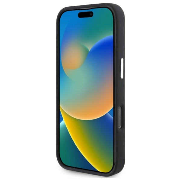 Mercedes case for iPhone 16 Pro 6,3" MEHMP16L23SUMBK Hardcase Silicone Blue Stripe MagSafe black
