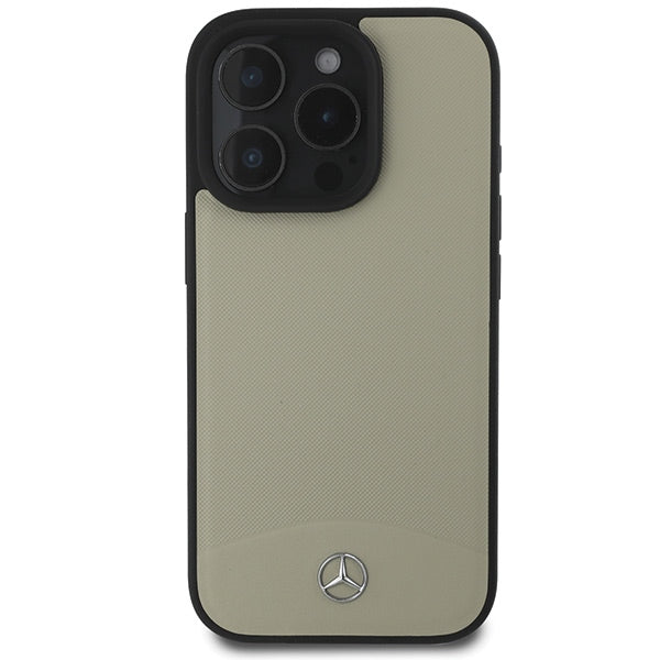 Mercedes case for iPhone 16 Pro Max 6,9" MEHMP16X23RBARE Hardcase MB Textured and Plain Leather MagSafe beige