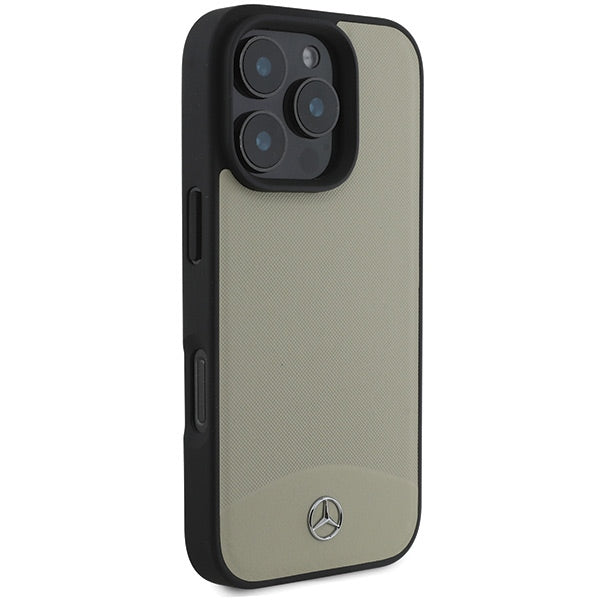 Mercedes case for iPhone 16 Pro Max 6,9" MEHMP16X23RBARE Hardcase MB Textured and Plain Leather MagSafe beige