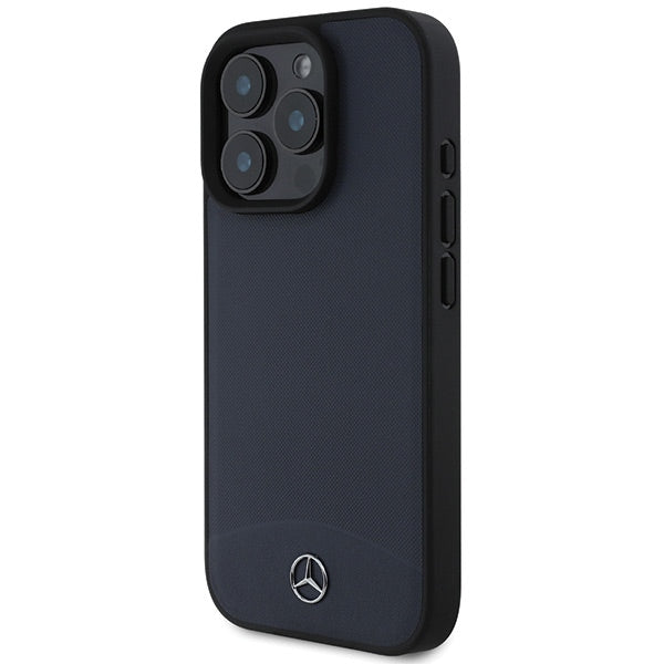 Mercedes case for iPhone 16 Pro Max 6,9" MEHMP16X23RBARV Hardcase Textured And Plain Leather MagSafe navy blue