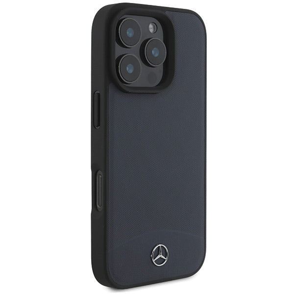 Mercedes case for iPhone 16 Pro Max 6,9" MEHMP16X23RBARV Hardcase Textured And Plain Leather MagSafe navy blue