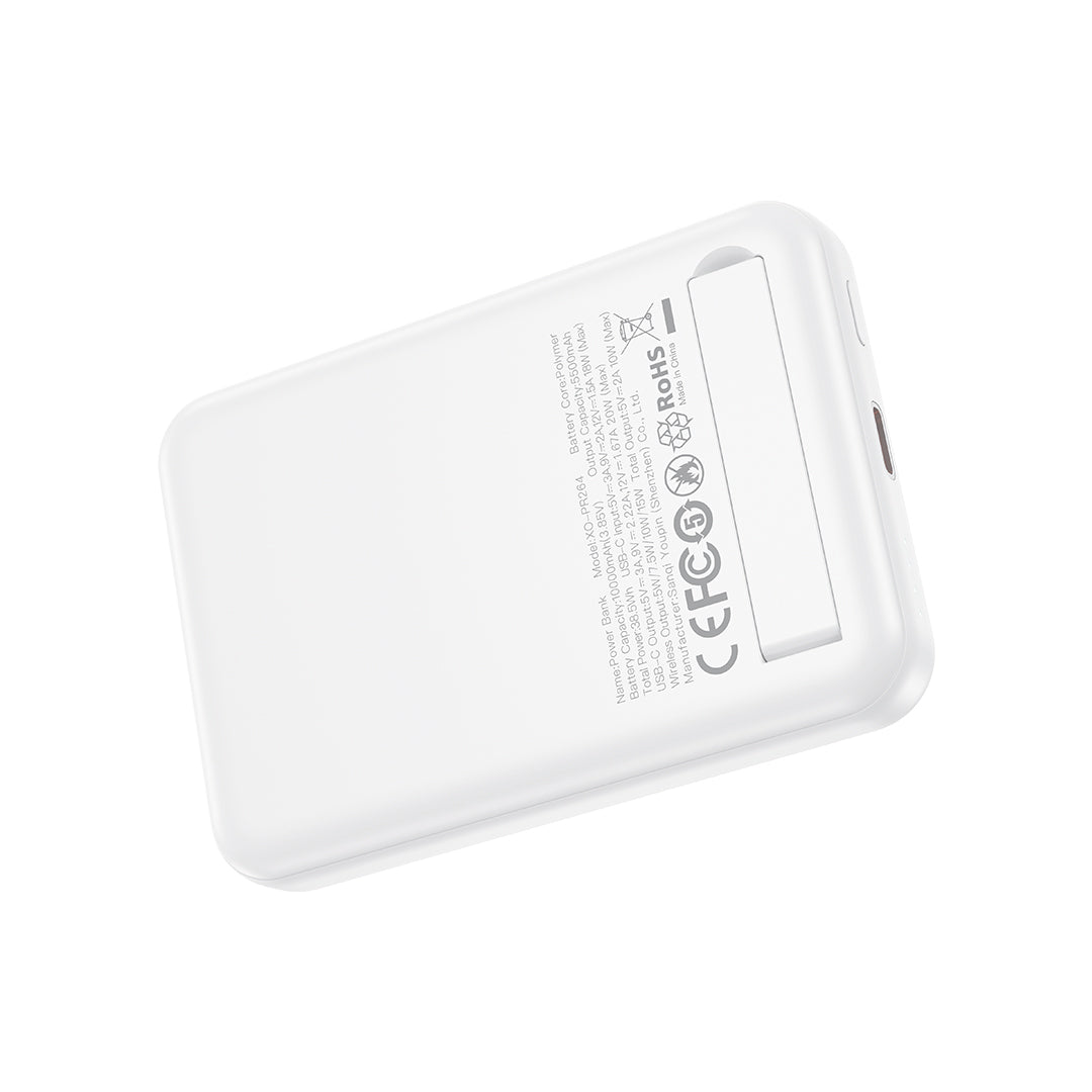 Chargeur XO PR264 power bank magnétique 10000mAh 20W MagSafe blanc