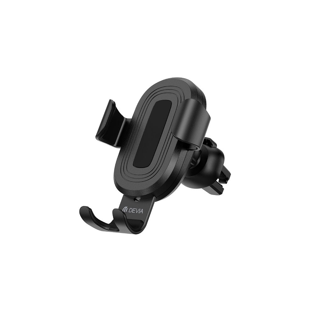 Support voiture Devia Gravity avec chargeur inductif sans fil 10W — fixation aération
