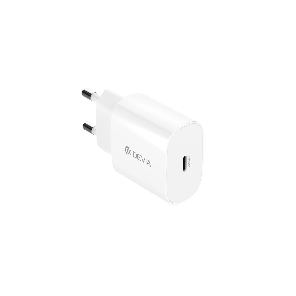 Devia wall charger Rocket PD 20W 1x USB-C white + cable USB-C - Lightning