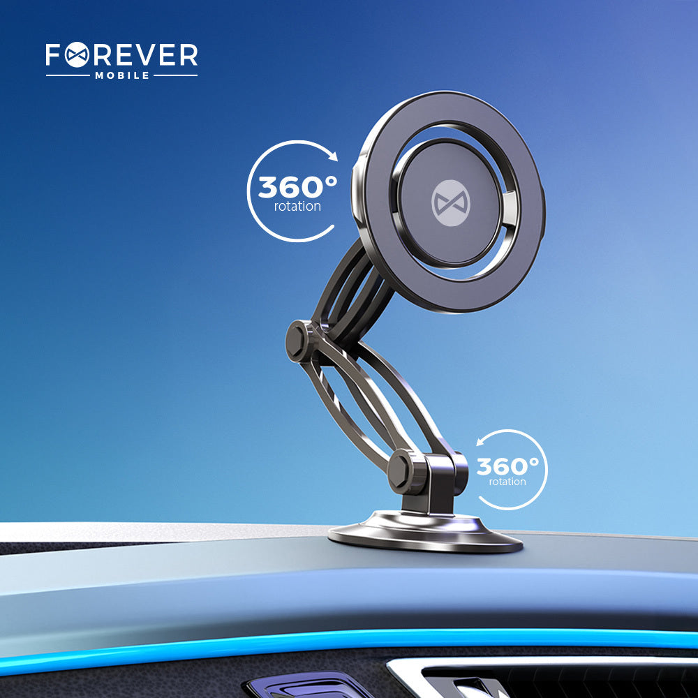 Support magnétique Forever MH-290 pour voiture — rotation 360° et fixation tableau de bord