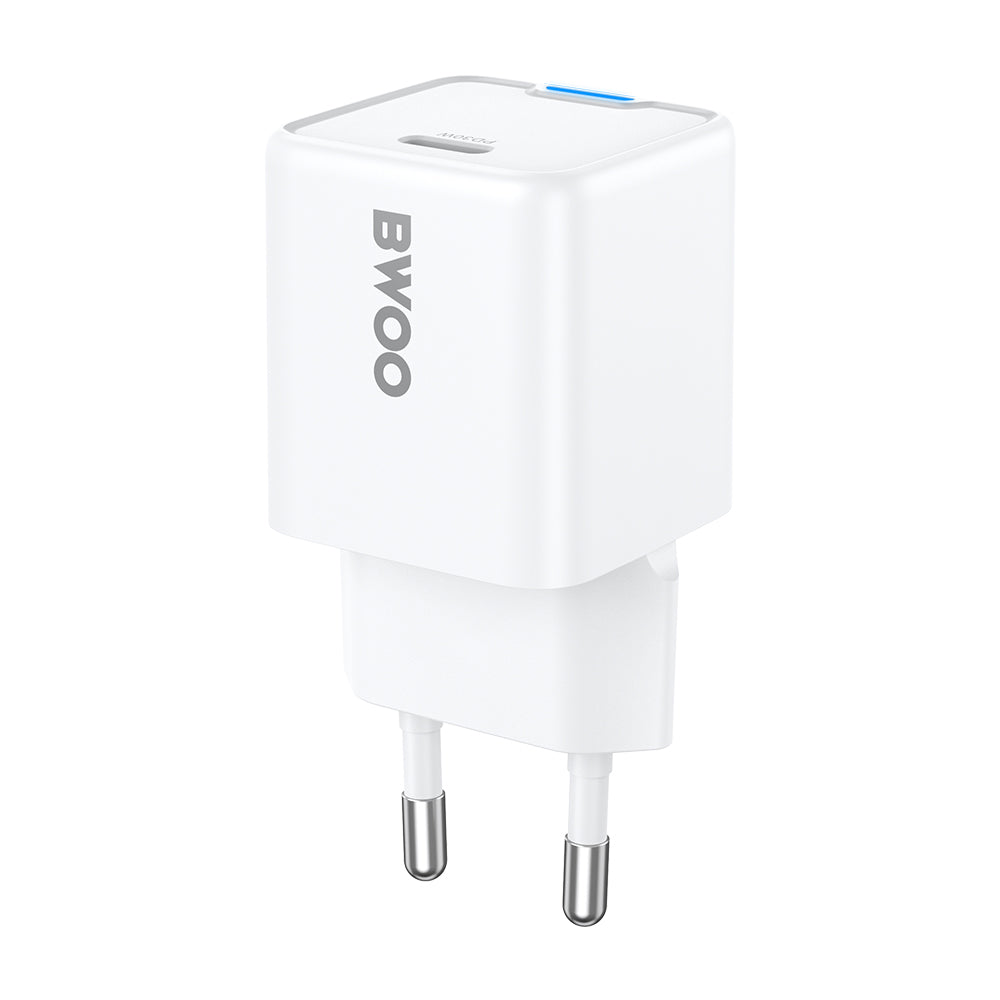 BWOO GaN PD wall charger 30W 1x USB-C port 1A white