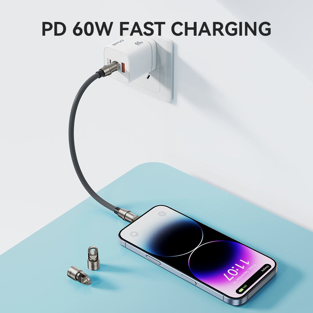BWOO Lanyard Cable USB-C - USB-C 0.3m 60W with strap