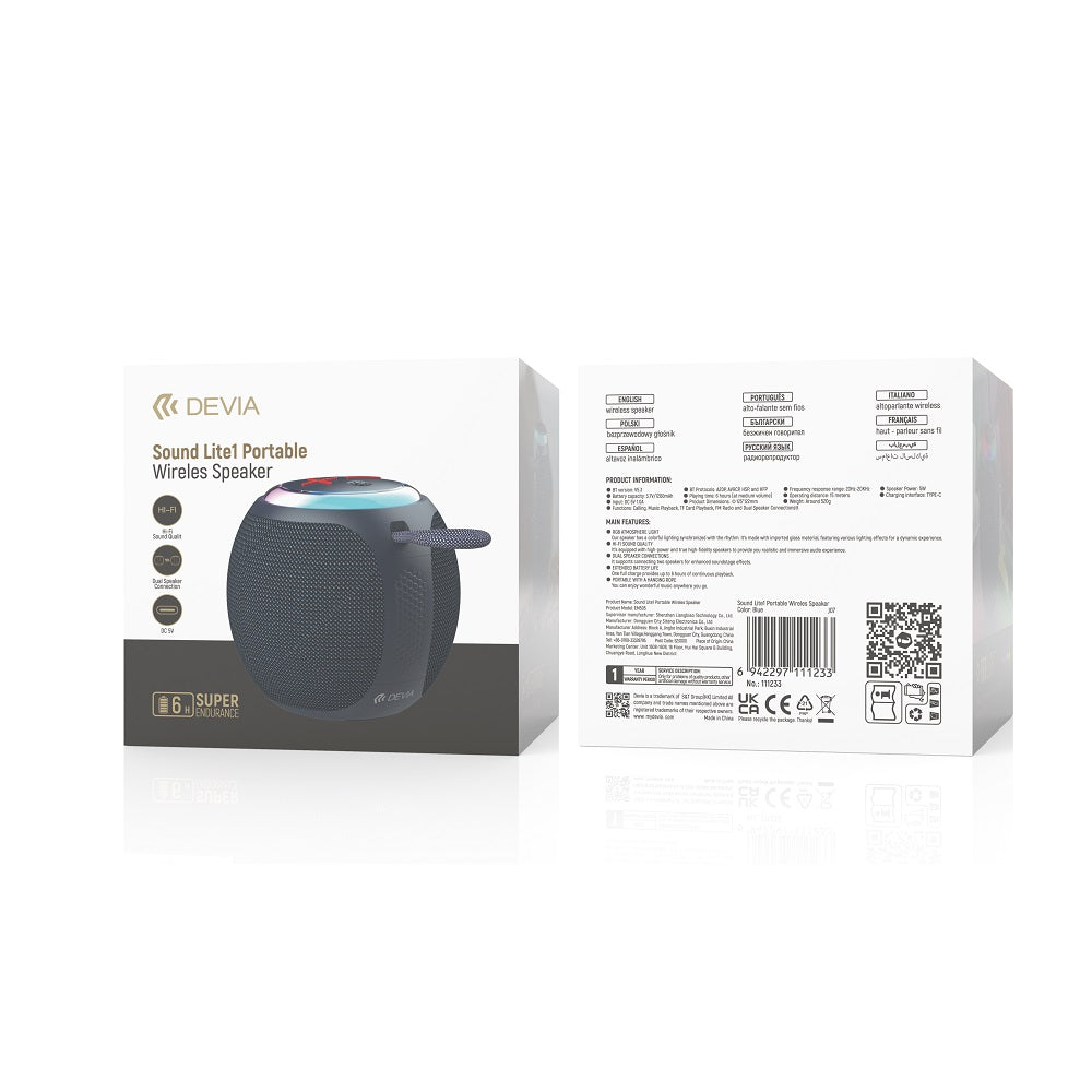 Devia Bluetooth speaker Lite1 blue