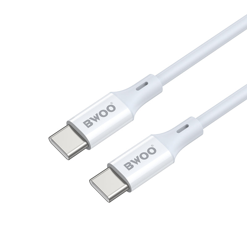 BWOO Cable USB-C - USB-C 2m 60W ABS + TPE white