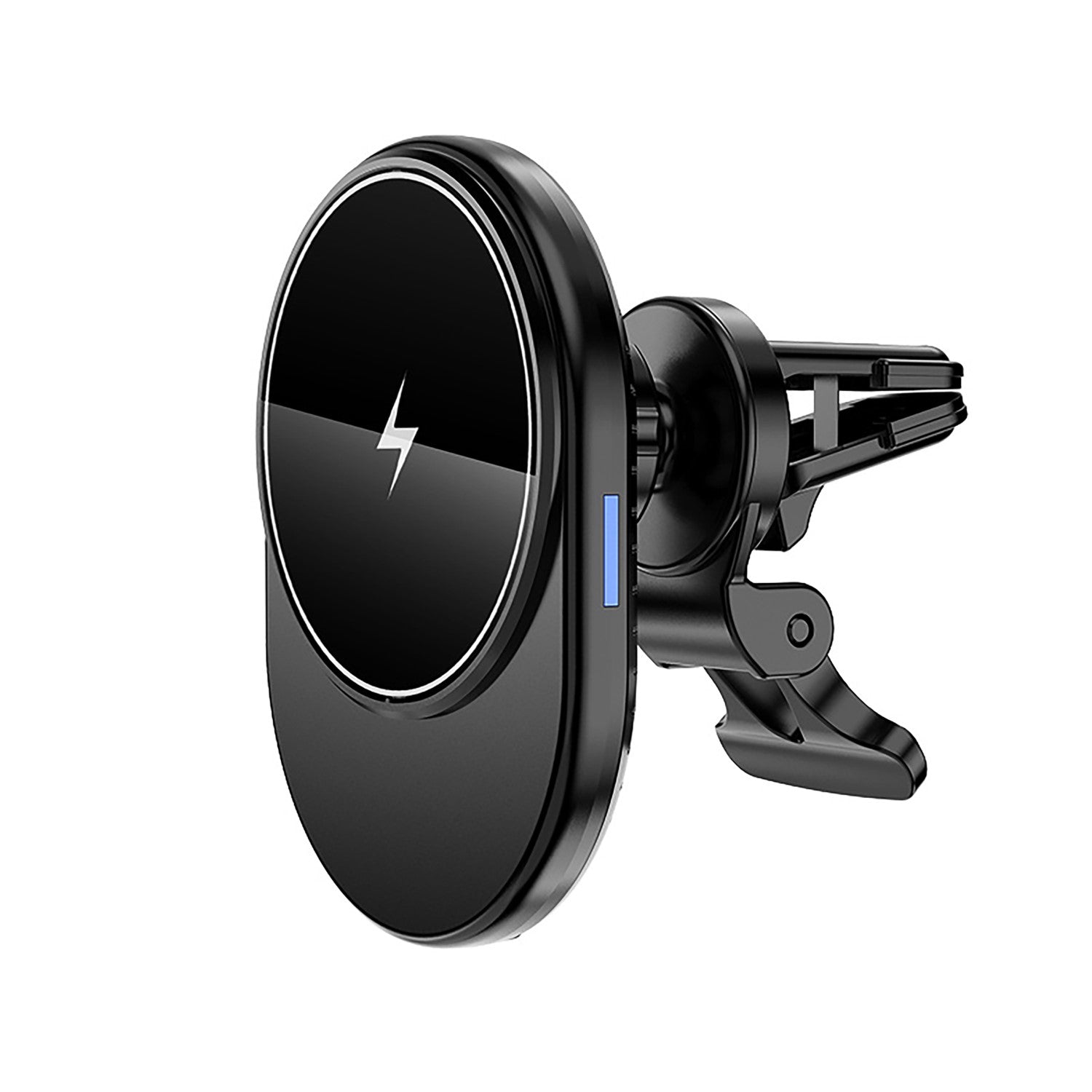 Setty MagSafe car air vent holder with inductive charging oval LED MS black QMUS-K-01