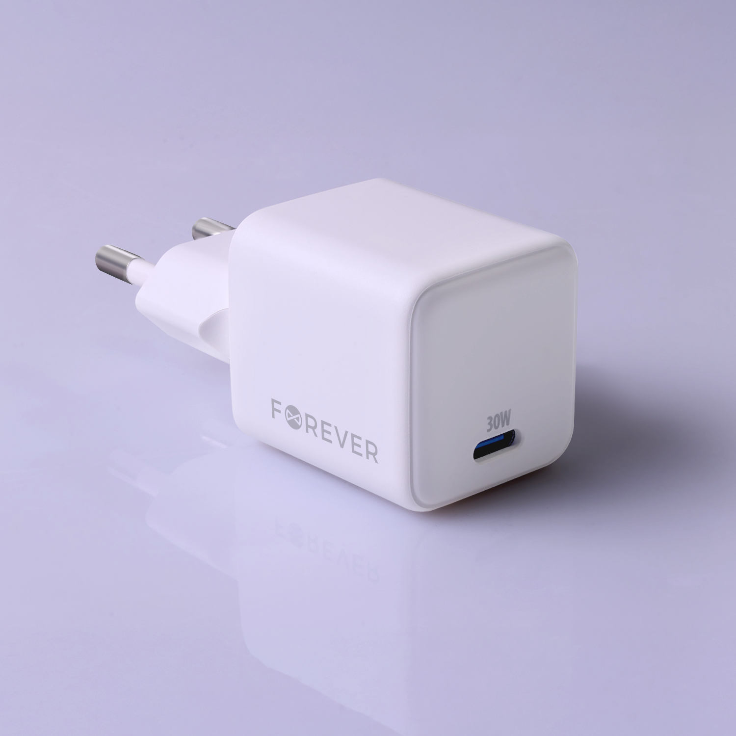 Chargeur USB-C 30W Forever TC-08 GaN PD blanc