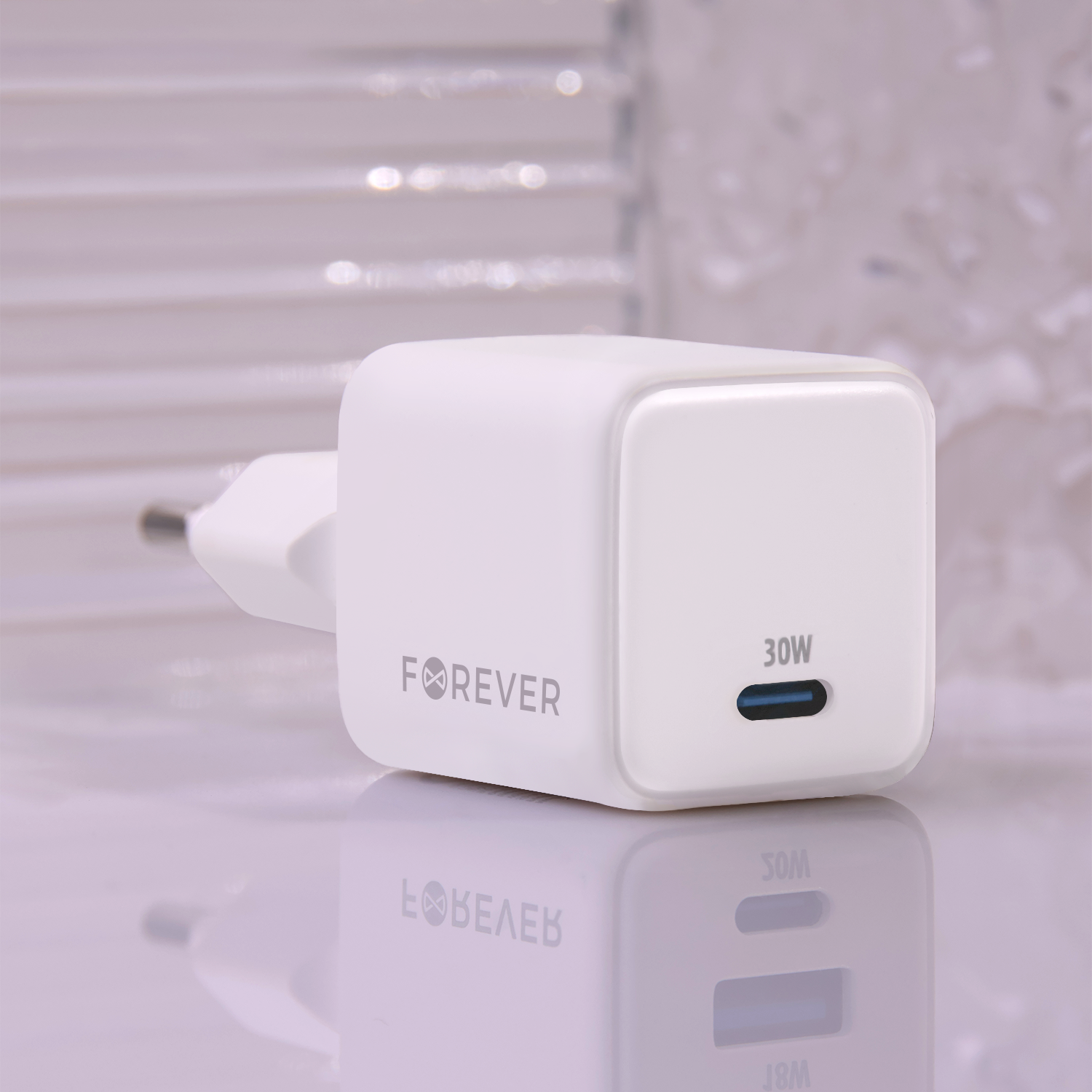 Chargeur USB-C 30W Forever TC-08 GaN PD blanc