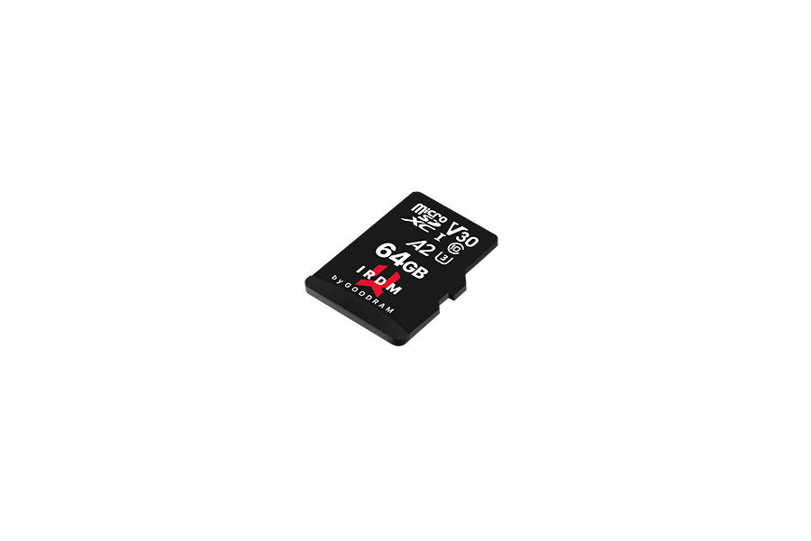 GoodRam memory card IRDM 64GB microSD UHS-I U3 V30 with adapter