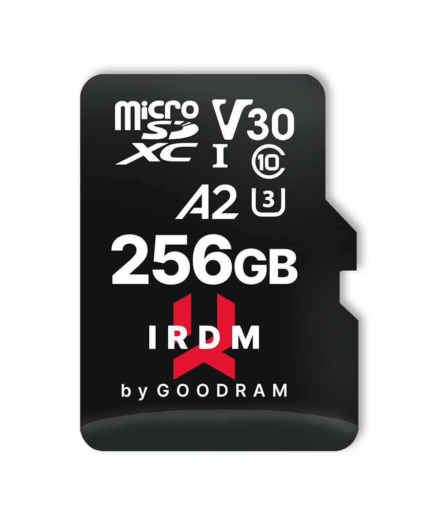 GoodRam memory card IRDM 256GB microSD UHS-I U3 V30 with adapter