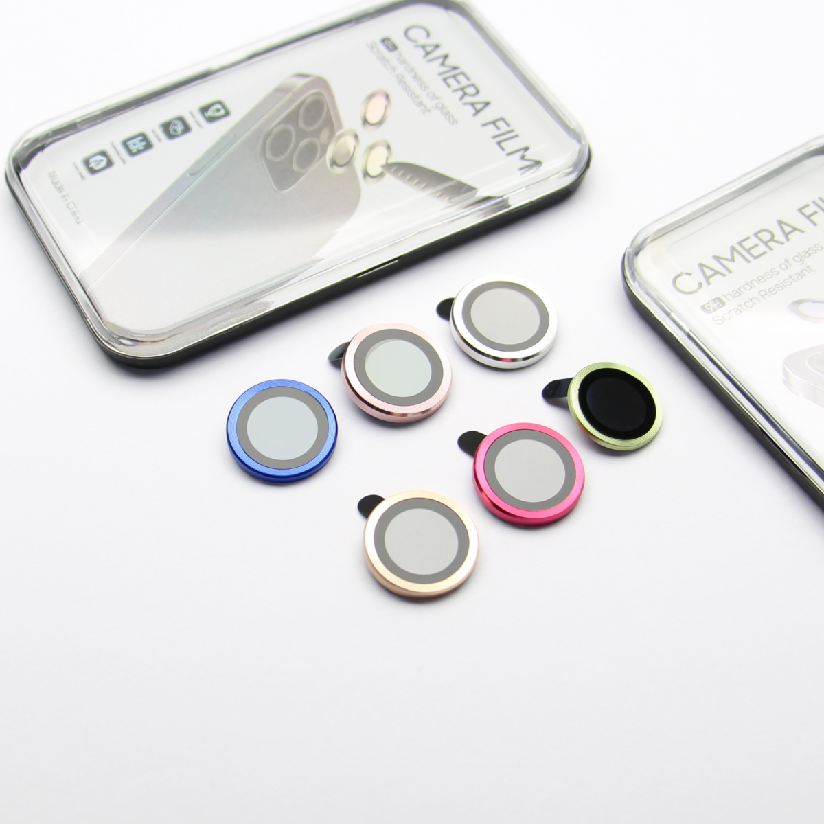 Set of lens glasses for iPhone 16 6,1" / iPhone 16 Plus 6,7' silver (2pcs)